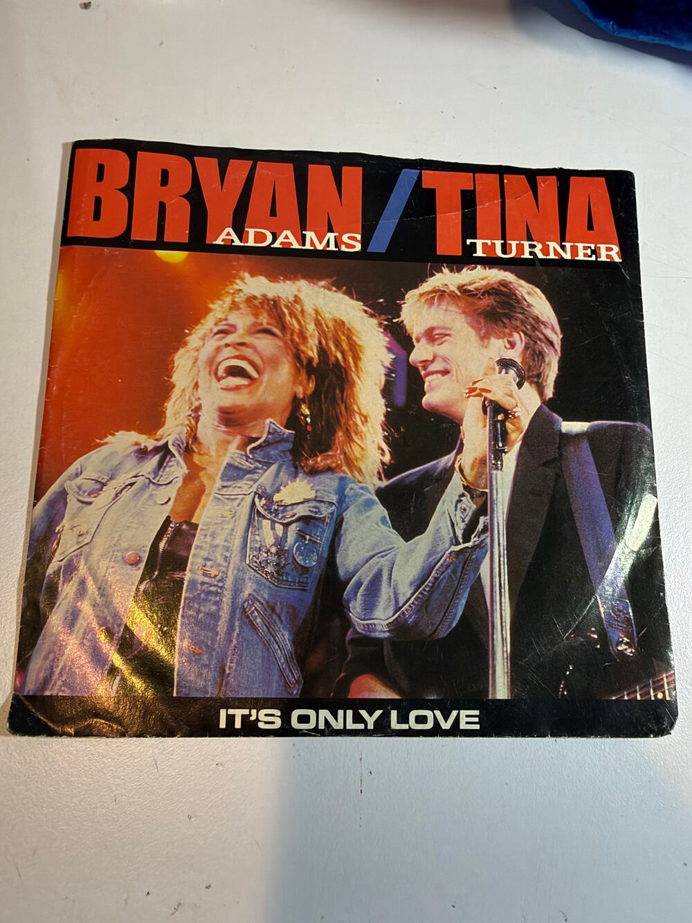 Bryan Adams And Tina Turner - It's Only Love / The Only One 45 EXCELLENT